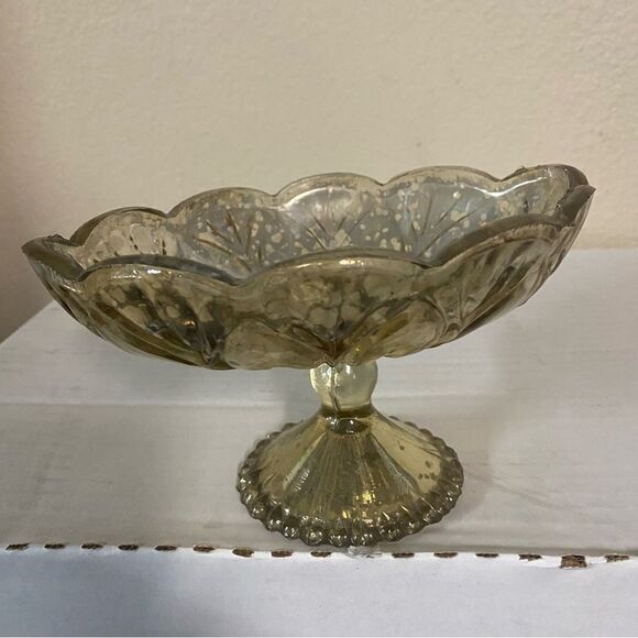 Accent Decor Gold mercury Carraway Pedestal Dish Flower Vase Wedding Centerpiec - Picture 3 of 9
